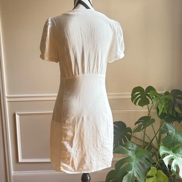 SUNDAY BEST ARITZIA Sandrine Mini Dress Light Birch White Size 12 - Picture 4 of 7